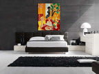 Two Girls in a Yellow and Red Interior on the wall