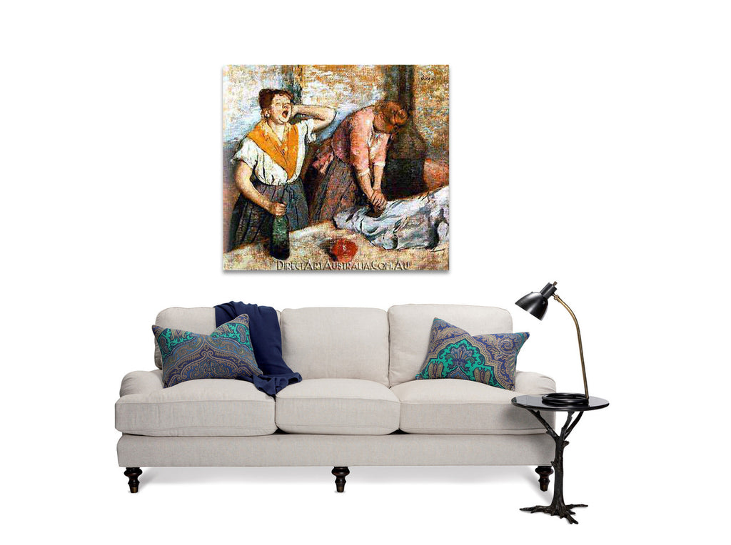 Women Ironing on the wall