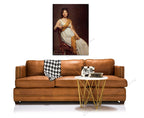 Portrait of Henriette de Verninac on the wall