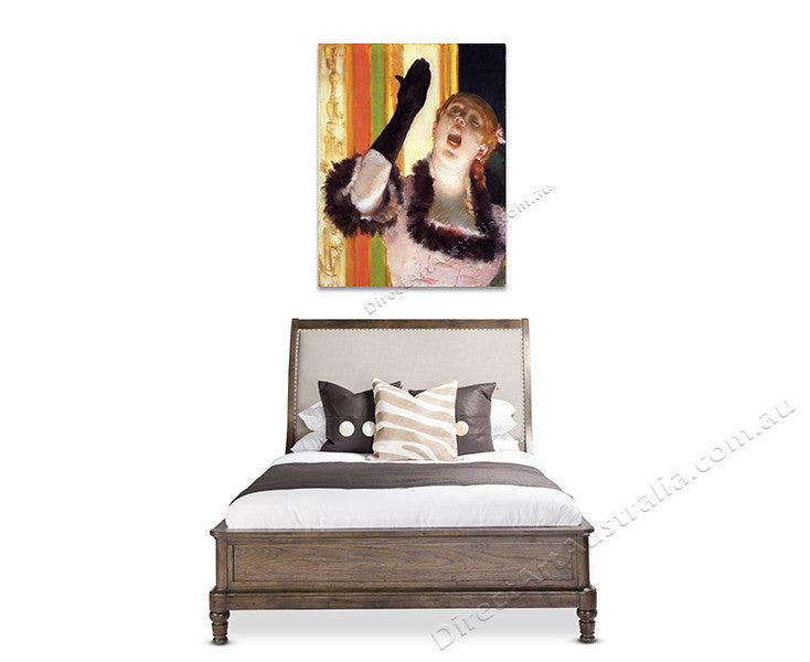 Singer with a Glove on the wall