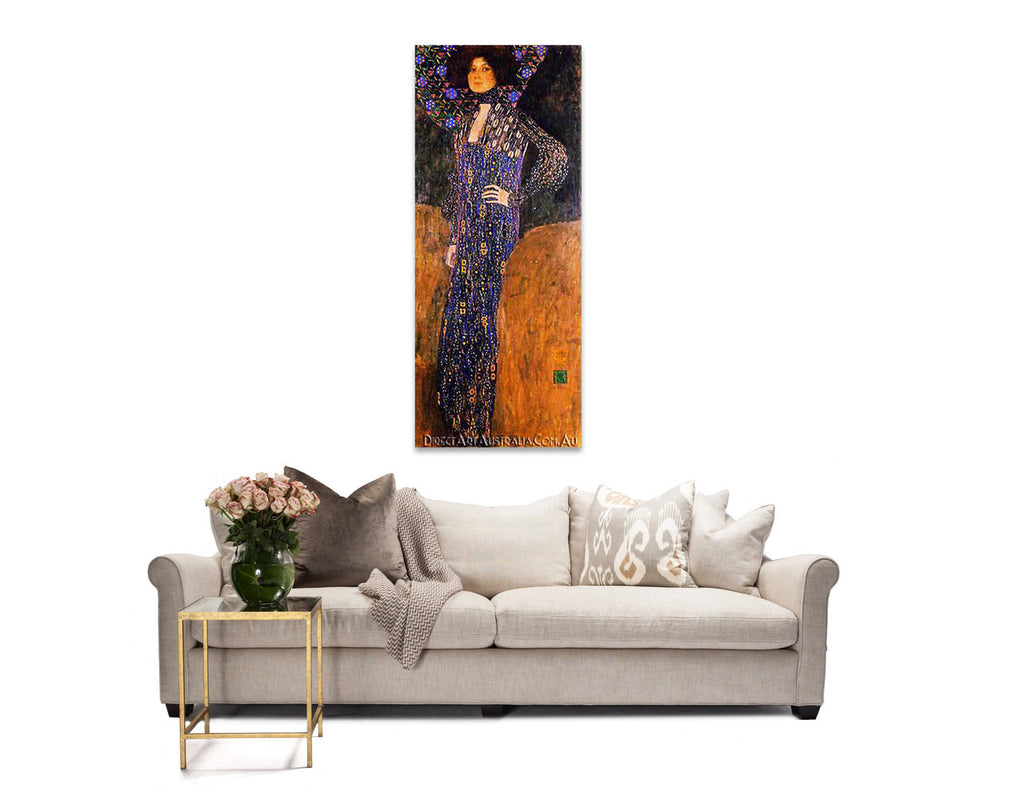 Portrait of Emilie Floge on the wall