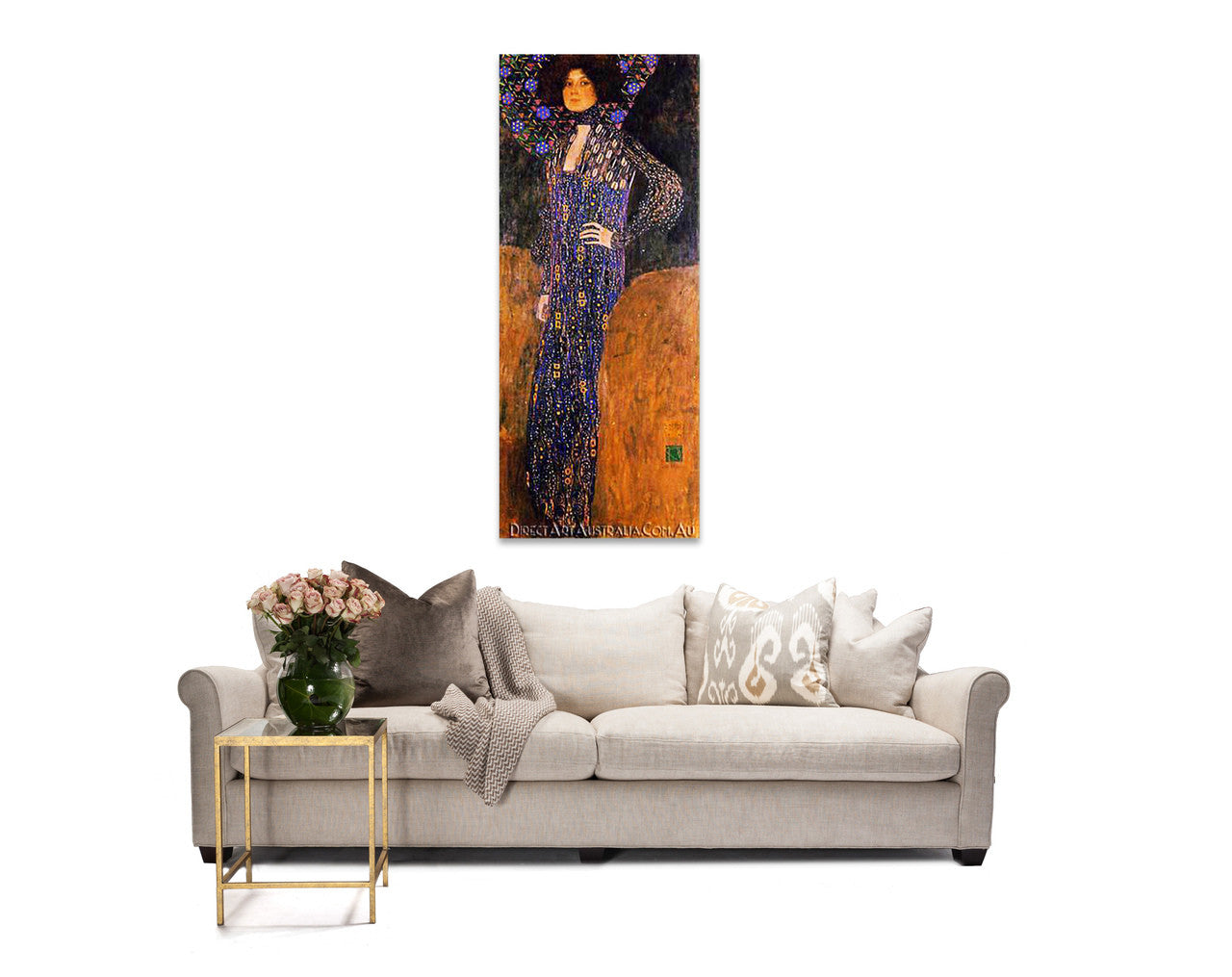 Portrait of Emilie Floge on the wall