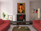 Jeanne Hebuterne in a Large Hat on the wall