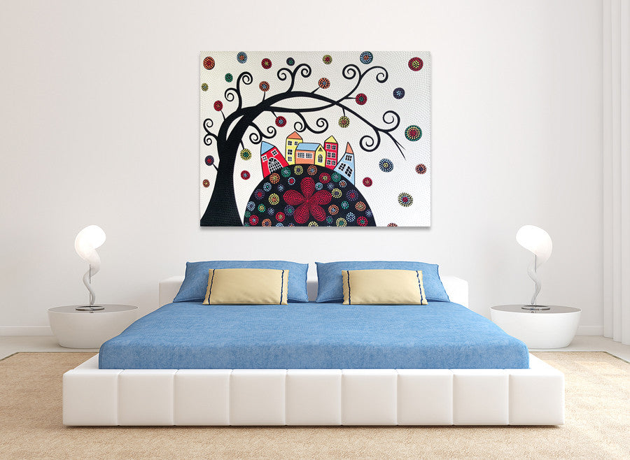 Happy Village on the wall