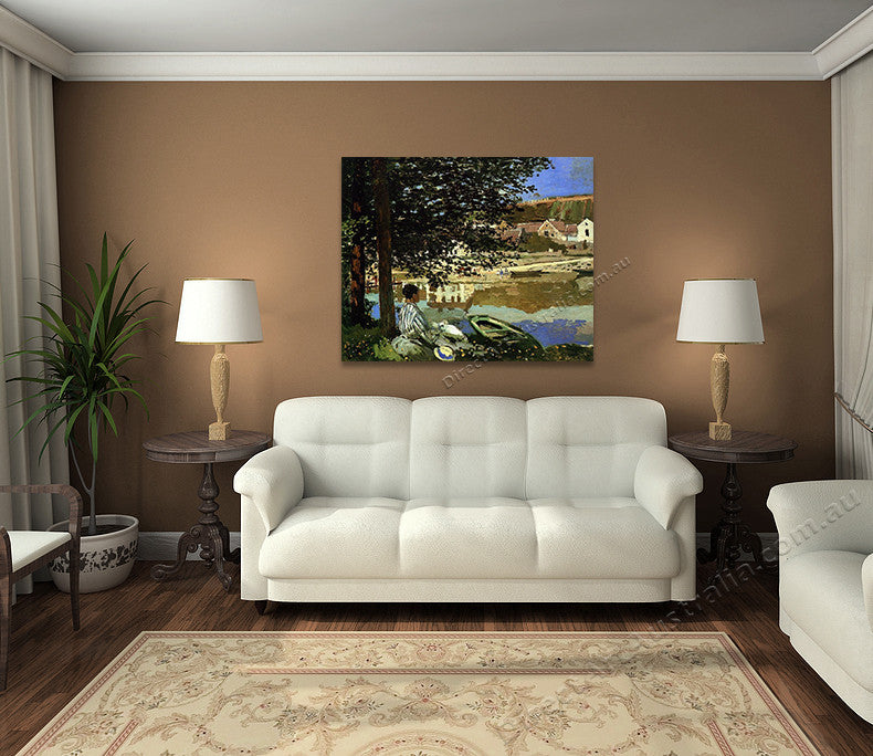 River Scene at Bennecourt on the wall