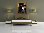 Portrait d'Emile Zola on the wall