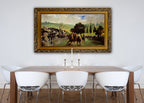 Races at Longchamp on the wall