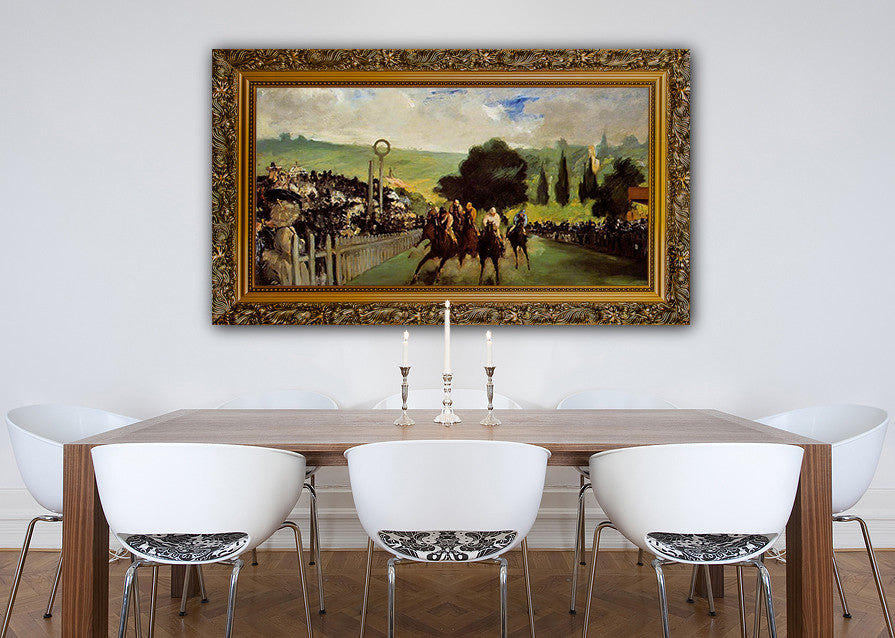 Races at Longchamp on the wall