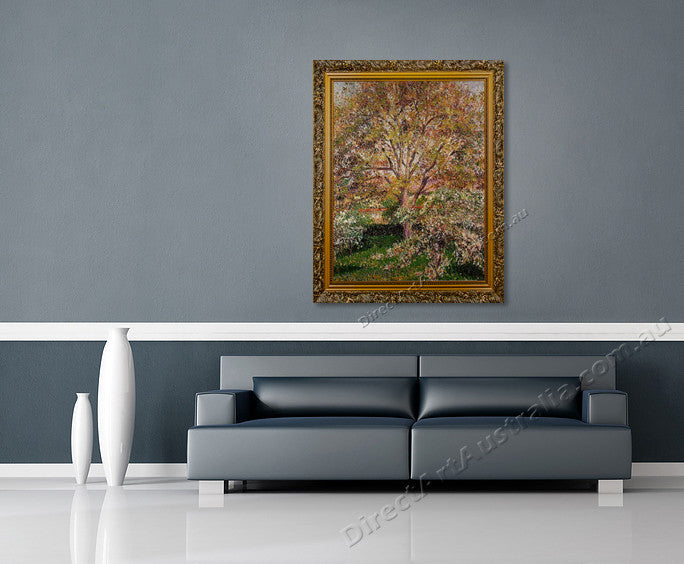 The Walnut and Apple Trees in Bloom at Eragny on the wall