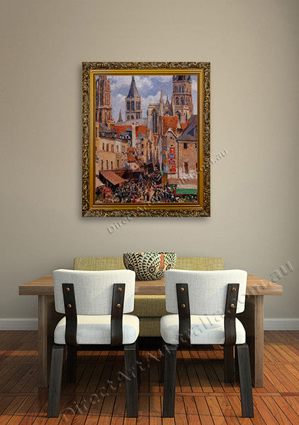 The Old Market and the Rue de l'Epicerie in Rouen on the wall