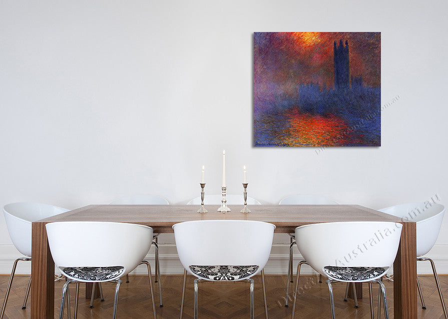 Stretched Painting Demo hanging in Room