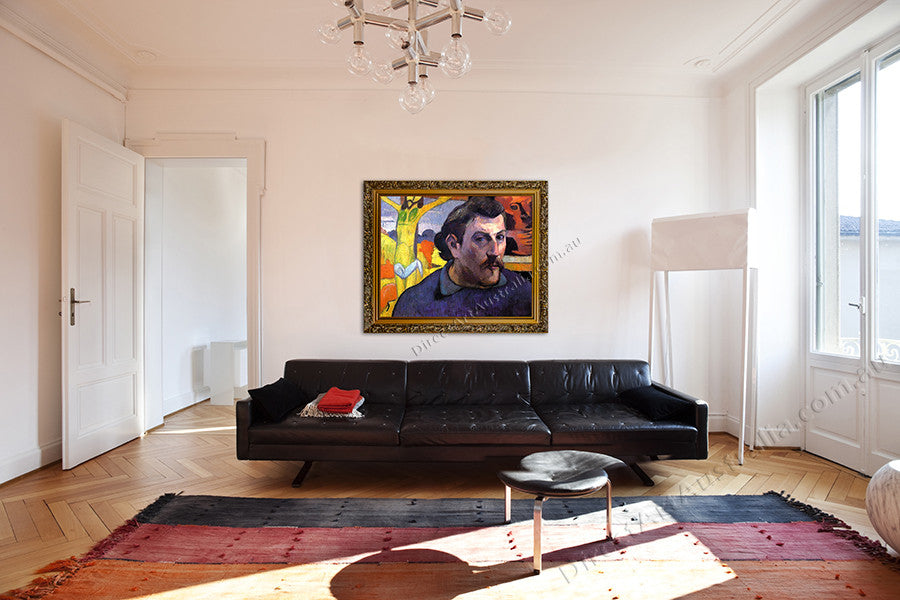 Self Portrait with the Yellow Christ on the wall