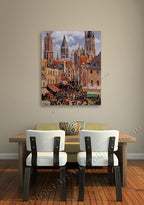 The Old Market and the Rue de l'Epicerie in Rouen on the wall