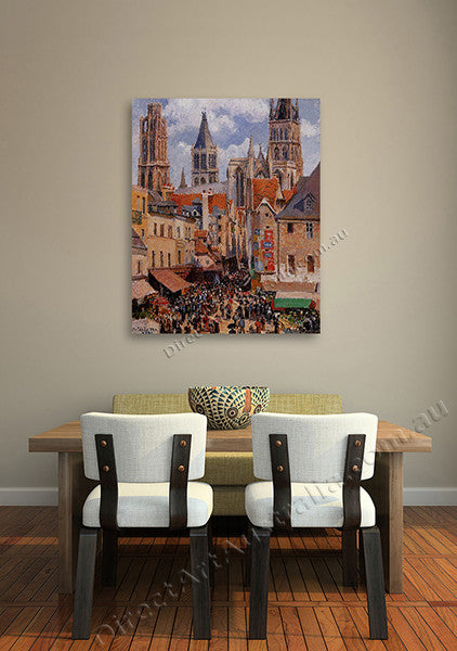 The Old Market and the Rue de l'Epicerie in Rouen on the wall