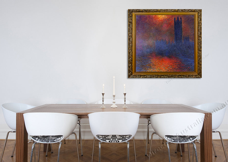 Example of painting hanging in room.