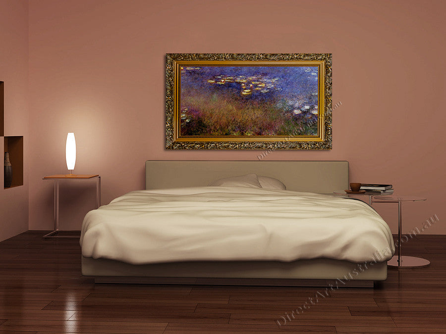 Purple Water Lilies on the wall