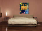 Two Tahitian Women with Mango Blossoms on the wall