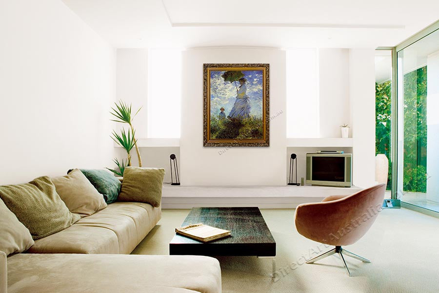 The Woman with a Parasol on the wall