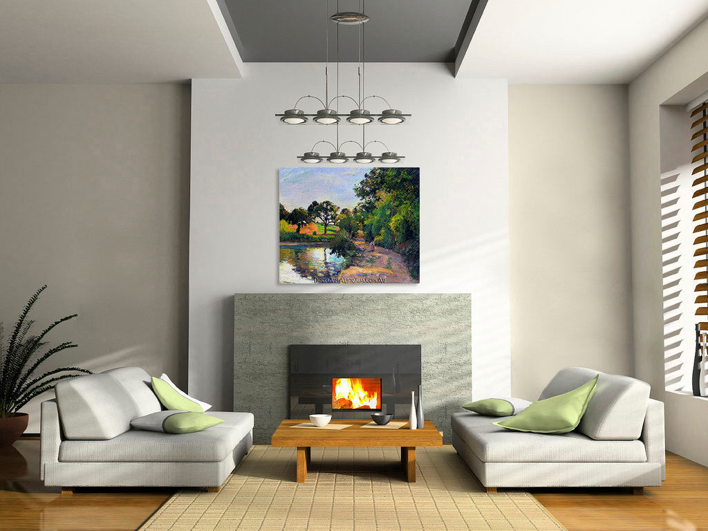 Pond at Montfoucault on the wall
