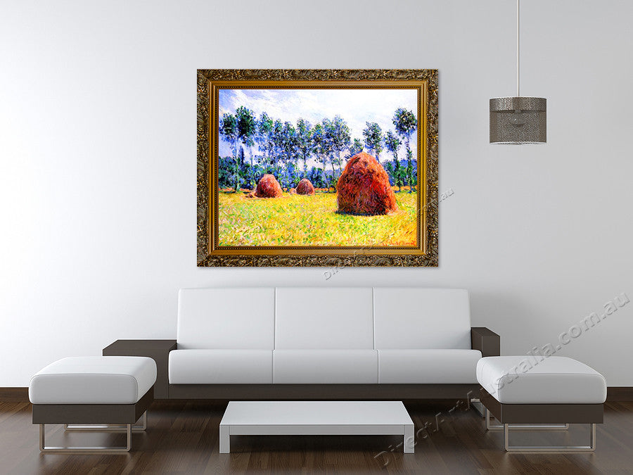 Haystacks at Giverny on the wall