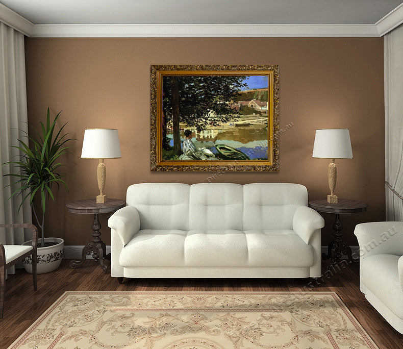 River Scene at Bennecourt on the wall