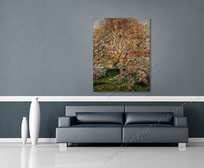 The Walnut and Apple Trees in Bloom at Eragny on the wall