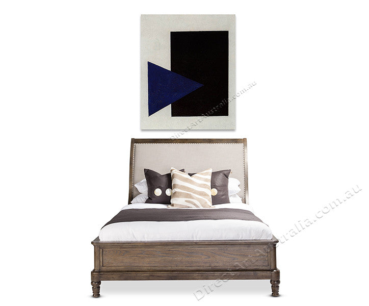 Suprematism with Blue Triangle and Black Square on the wall