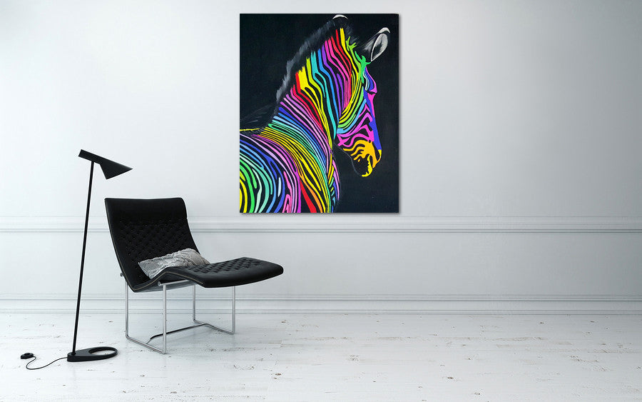 Zebra on the wall