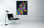 Zebra on the wall