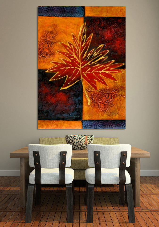 Maple Leaf One on the wall