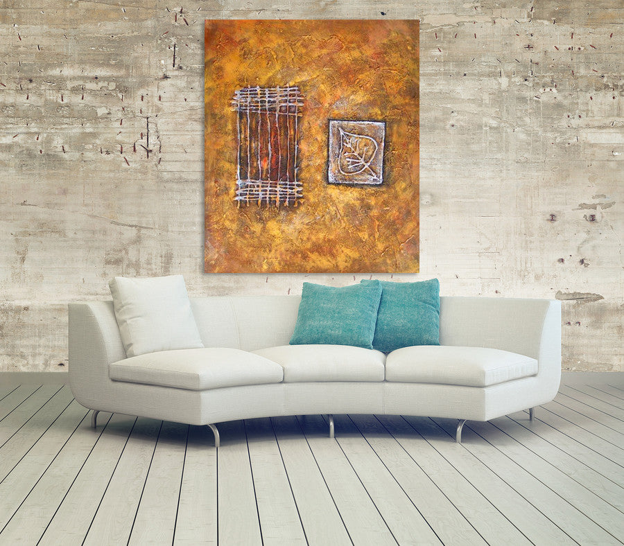 Dry Leaf on the wall