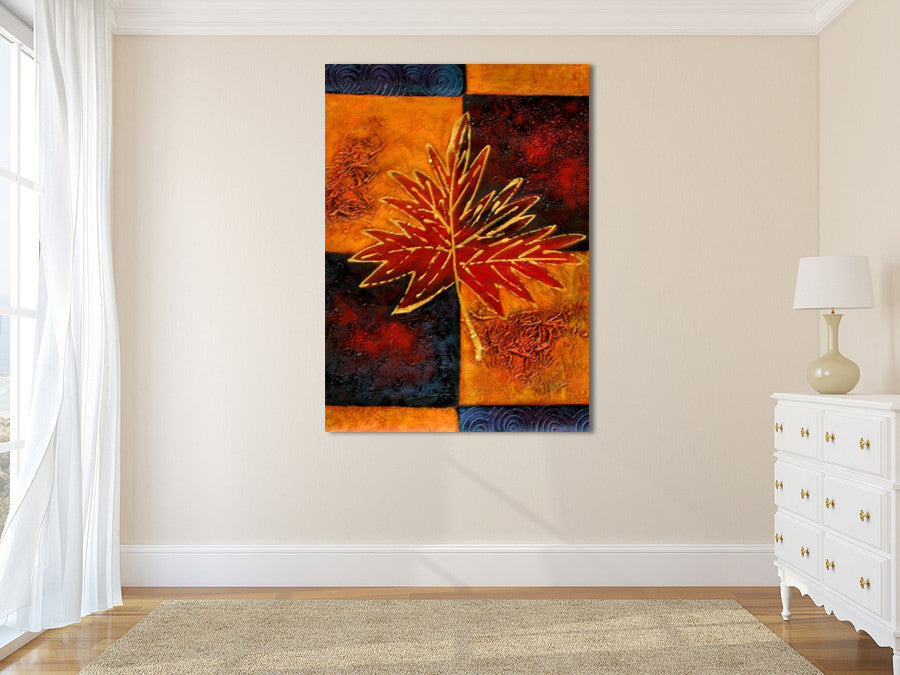 Maple Leaf One on the wall