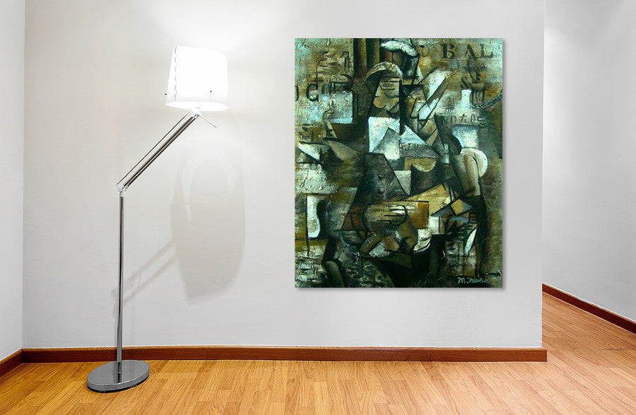 Woman in Camouflage on the wall