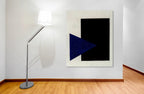 Suprematism with Blue Triangle and Black Square on the wall