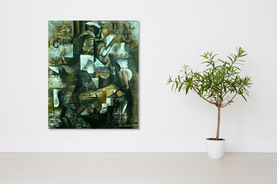 Woman in Camouflage on the wall