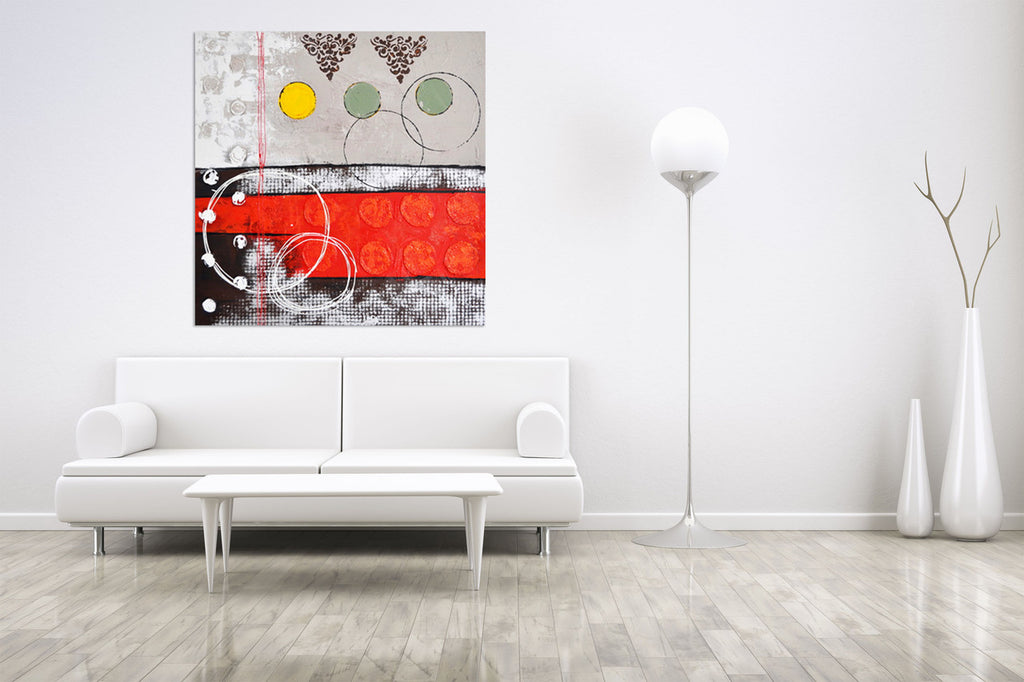 Red Land on the wall