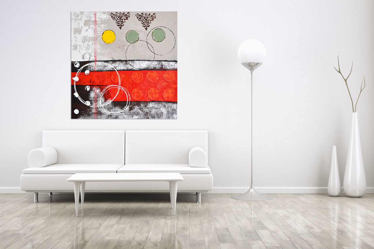 Red Land on the wall