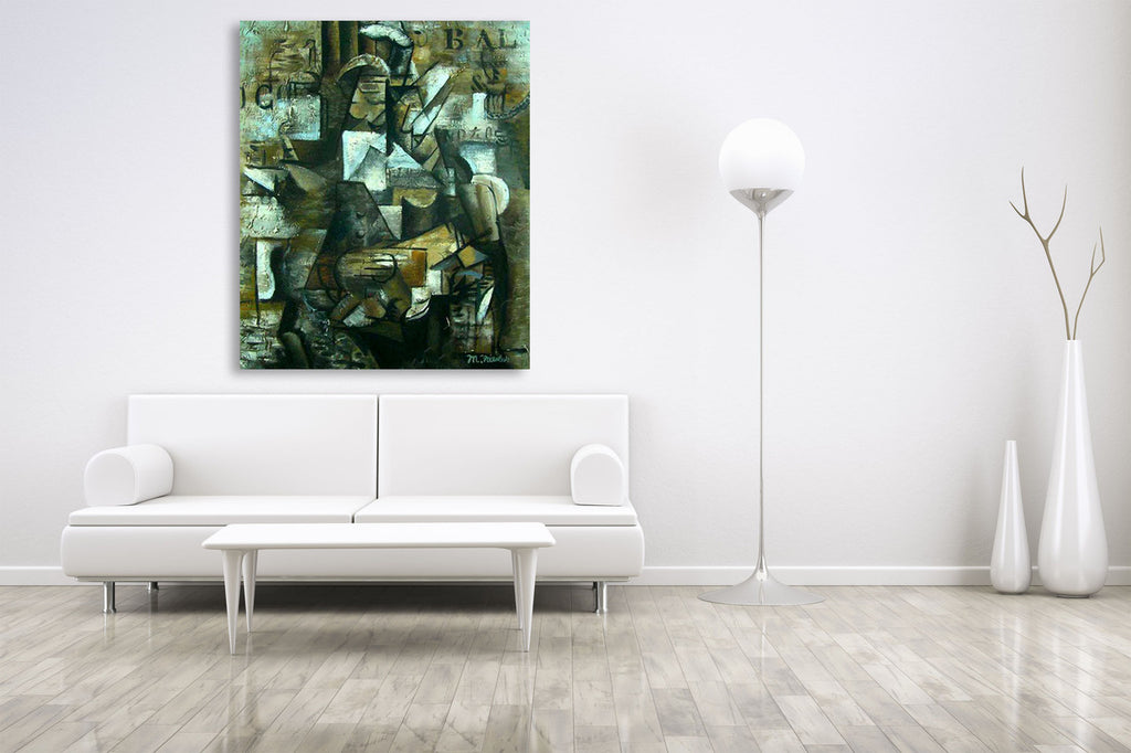 Woman in Camouflage on the wall
