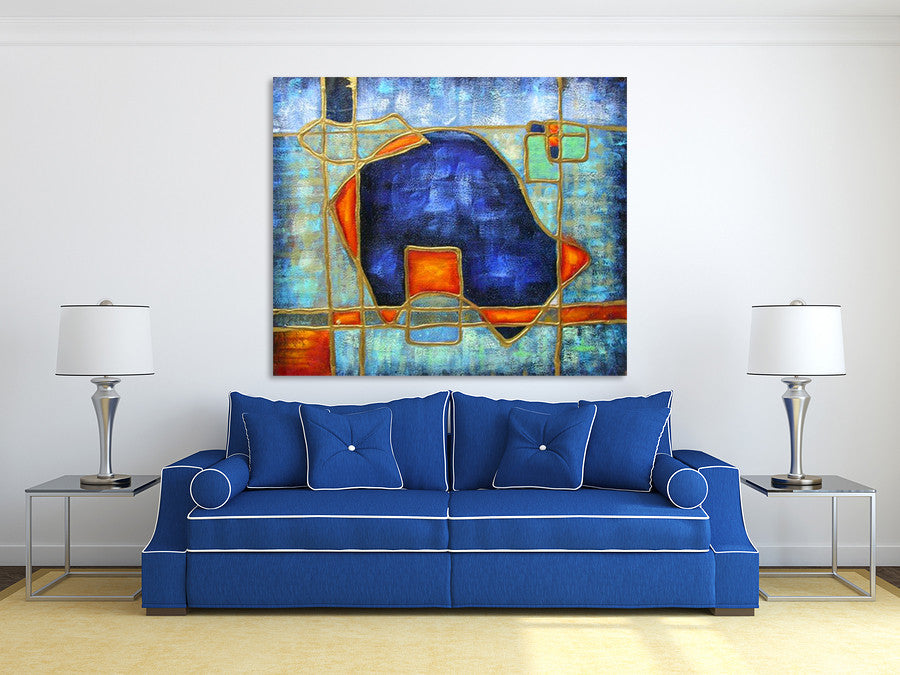 Transcendent Blues on the wall