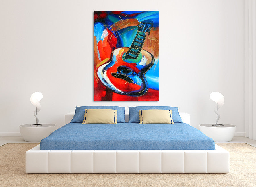 Guitar on the wall