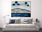 Blue Trees on the wall