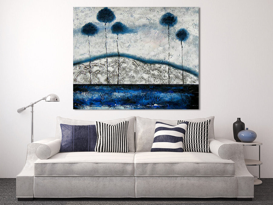 Blue Trees on the wall