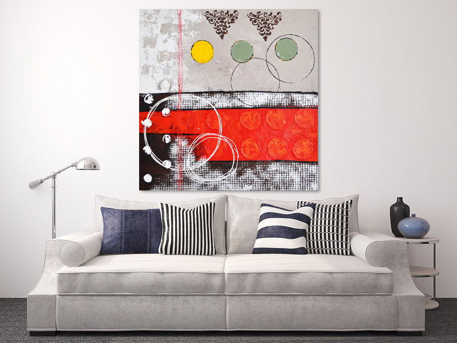 Red Land on the wall
