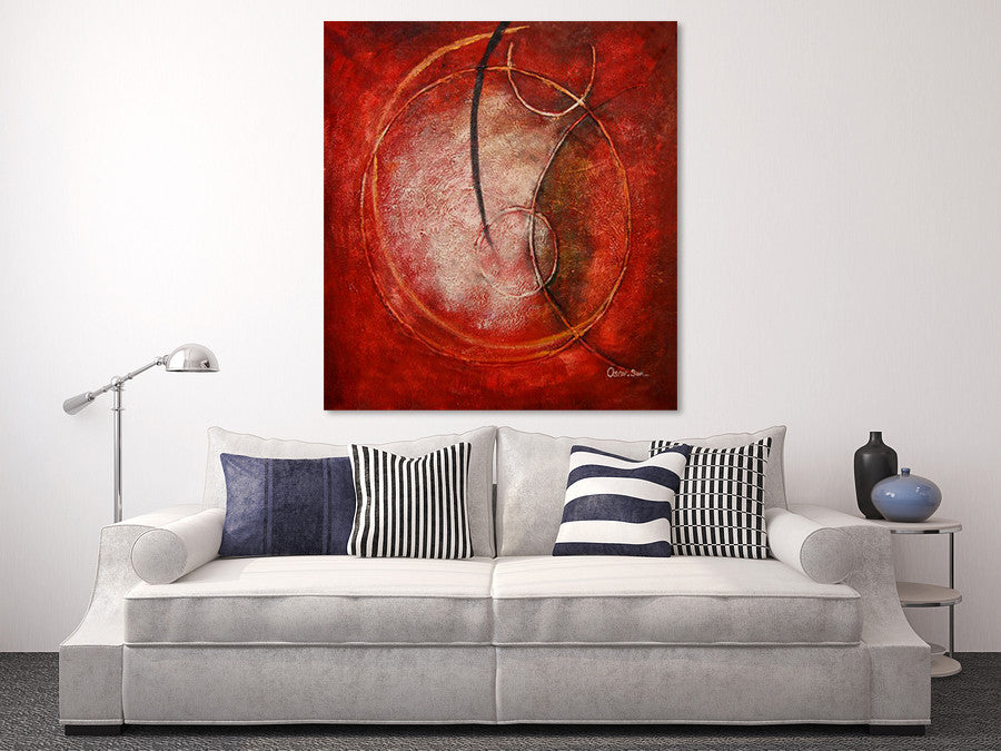 Universe in Red on the wall