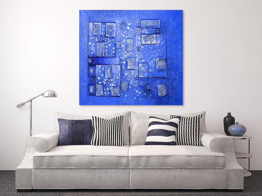 Blue Maze on the wall