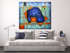 Transcendent Blues on the wall