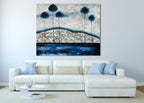 Blue Trees on the wall