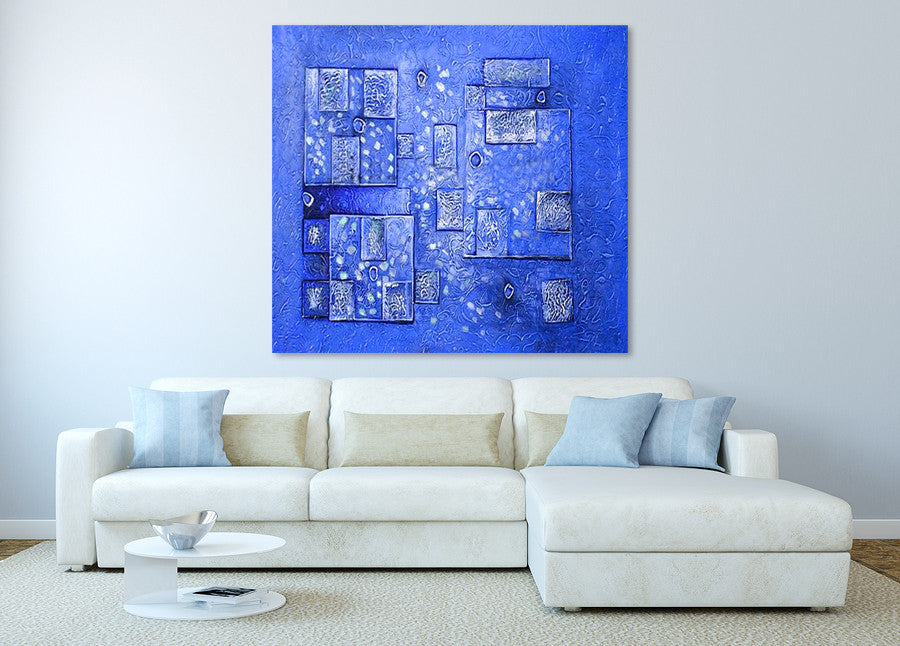 Blue Maze on the wall