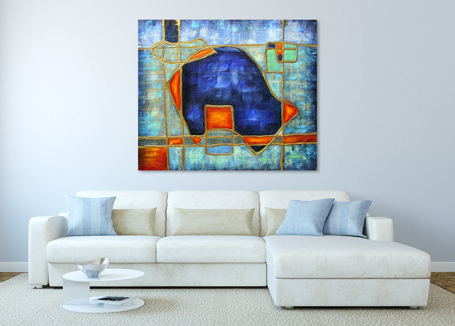 Transcendent Blues on the wall