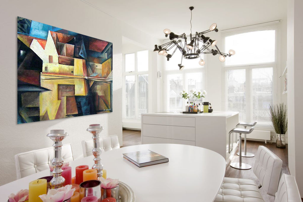 Cubist Art Painting on the wall